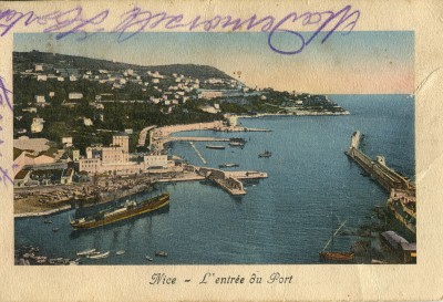 Carte postale Nice L'entrée du port d'Eugène Felenc à sa fiancée pas de date (recto).jpg