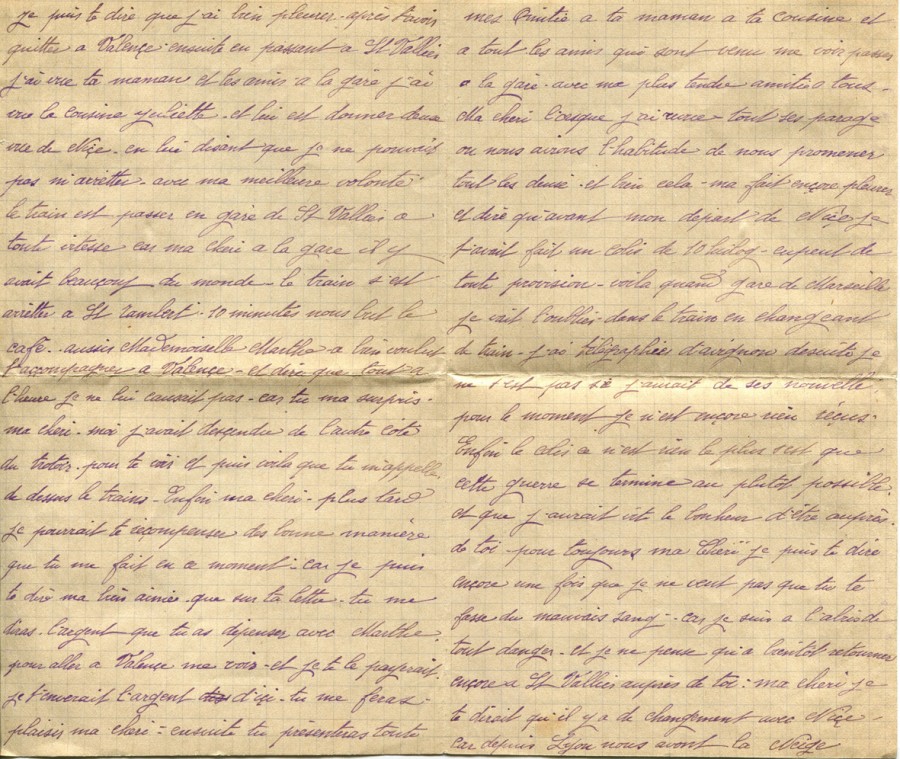 39 - Lettre d'Eugène Felenc à Hortense Faurite datée du 19 février 1916- Pages 2 & 3.jpg