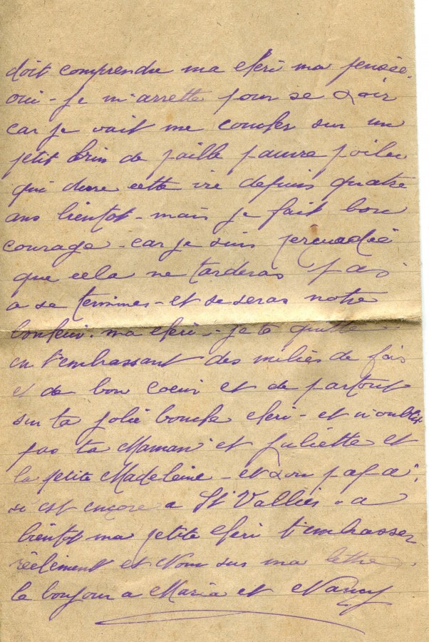 77 - Lettre d'Eugène Felenc à Hortense Faurite datée du 16 mars 1916- Page 4.jpg