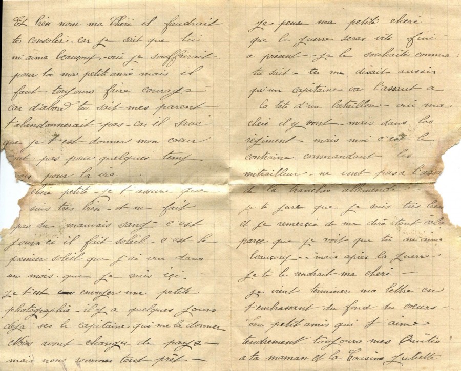 79 - Lettre d'Eugène Felenc à Hortense Faurite datée du 17 mars 1916- Pages 2 & 3.jpg