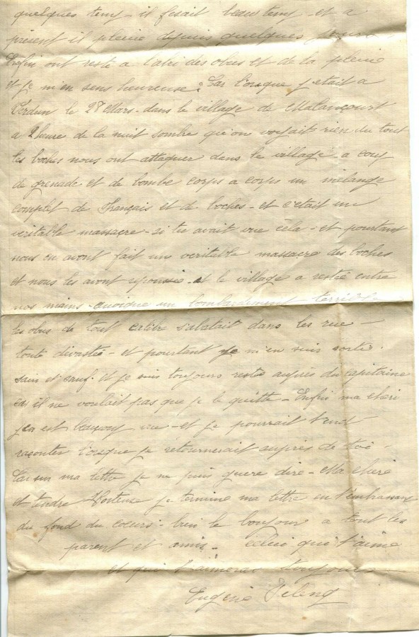 129 - Lettre d'Eugène Felenc  adressée à Hortense Faurite datée du 15 mai 1916 - Page 2.jpg