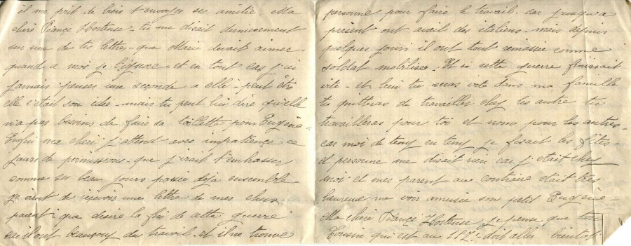 144 - Lettre d'Eugène Felenc adressée à sa fiancée Hortense Faurite datée du 22 mai 1916 - Page 2 & 3.jpg