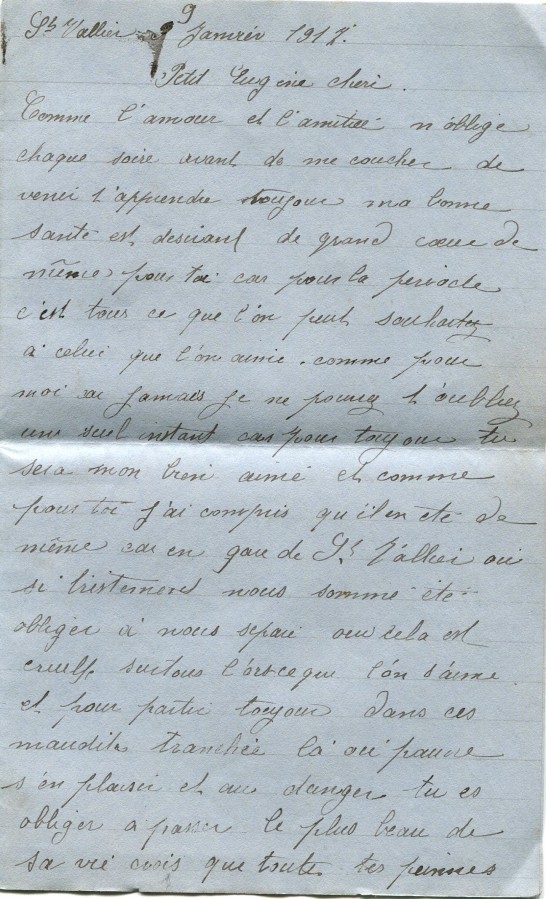 7 - Lettre de Hortense Faurite à Eugène datée du 9 janvier 1917-page 1.jpg