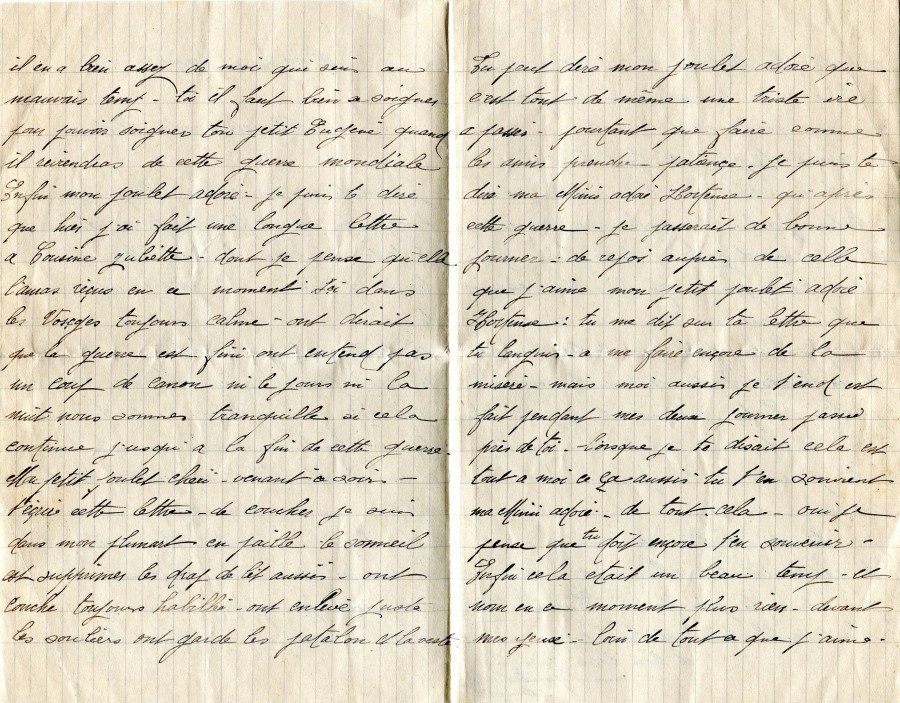 31 - Lettre de Eugène Felenc à sa fiancée Hortense datée du 22 janvier 1917-pages 3 et 4.jpg