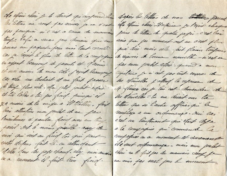 38 - Lettre de Eugène Felenc adressée à sa fiancée Hortence Faurite datée du 24 Janvier 1917 - Page 2 & 3.jpg