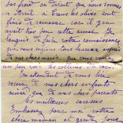 52 - Lettre de Justine Felenc à Hortense Faurite datée du 29 janvier 1917-page 4.jpg