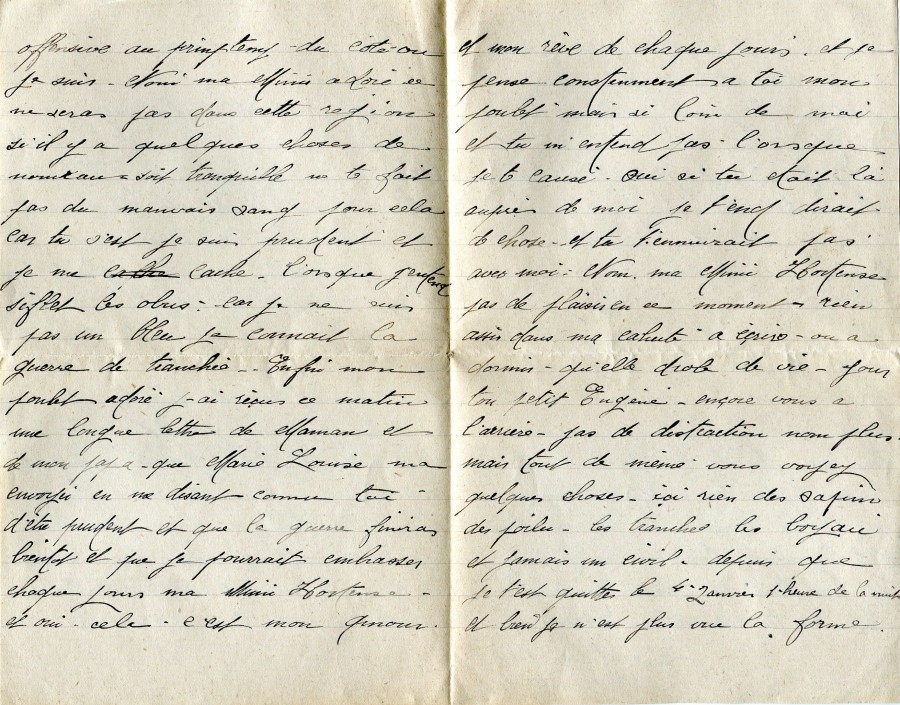 62 - Lettre de Eugène Felenc adressée à sa fiancée Hortense Faurite datée du 31 Janvier 1917 - Page 2 & 3.jpg