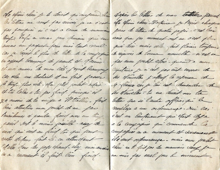 69 - Lettre de Eugène Felenc à sa fiancée Hortense datée du -pages 3 et 4.jpg