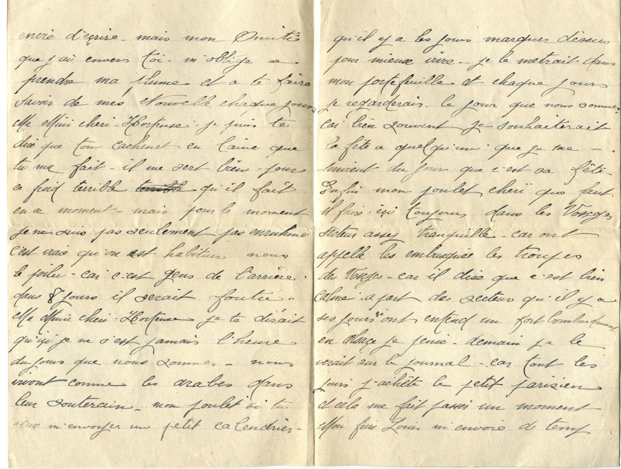 74 - 1er février 1917-Lettre de Eugène Felenc adressée à Hortense Faurite-pages 2  & 3.jpg