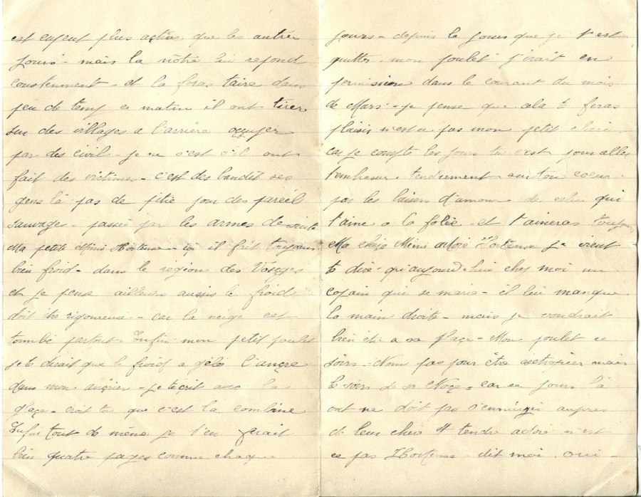 77 - 2 février 1917-Lettre de Eugène Felenc adressée à Hortense Faurite-pages 2 & 3.jpg