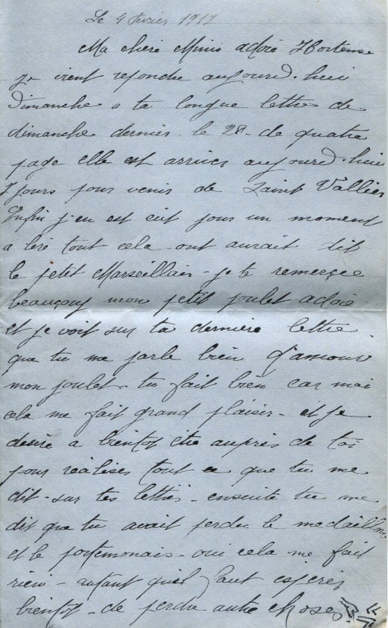 82 - 4 février 1917-Lettre de Eugène Felenc adressée à Hortense Faurite-page 1.jpg