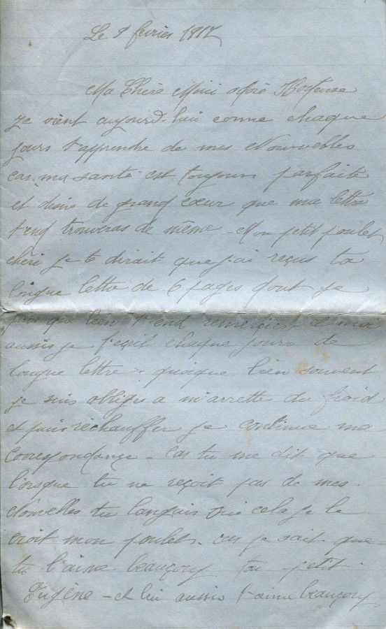 102 - 9 février 1917-Lettre de Eugène Felenc adressée à Hortense Faurite-page 1.jpg