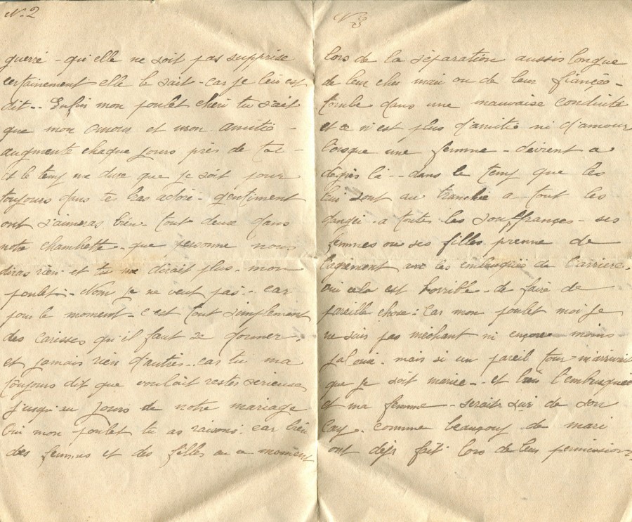 145 - 27 Février 1917 - Lettre de Eugène Felenc adressée à sa fiancée Hortense Faurite  - Page 2 & 3.jpg