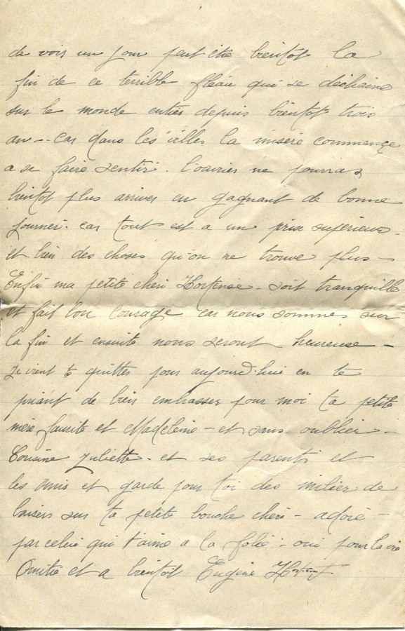150 - 28 Février 1917 - Lettre de Eugène Felenc adressée à sa fiancée Hortense Faurite  - Page 4.jpg
