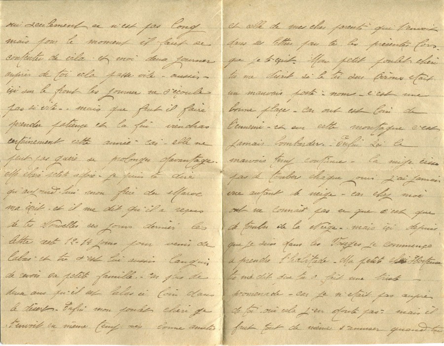 158 - 3 Mars 1917 - Lettre d'Eugène Felenc adressée à sa fiancée Hortense Faurite - Page 2 & 3.jpg