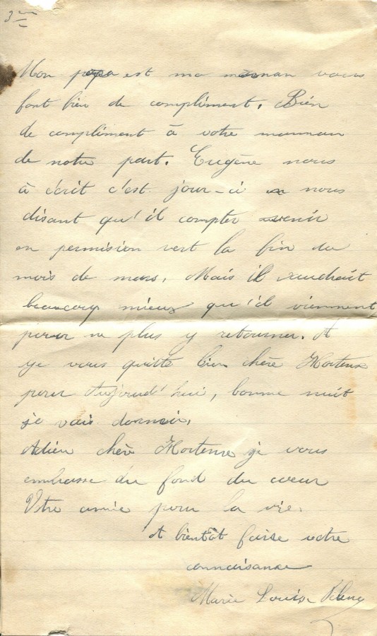 173 - 10 Mars 1917 - Lettre de Marie Louise Felenc adressée à Hortense Faurite - Page 3.jpg