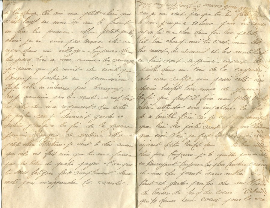 215 - (Non datée) Lettre d'Eugène Felenc adressée à sa fiancée Hortense Faurite - Page 3 & 4.jpg