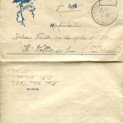 278 - 12 Mai 1917 (date du cachet) - Enveloppe-lettre d'Eugène Felenc adressée à sa fiancée Hortense Faurite  - Page 1.jpg