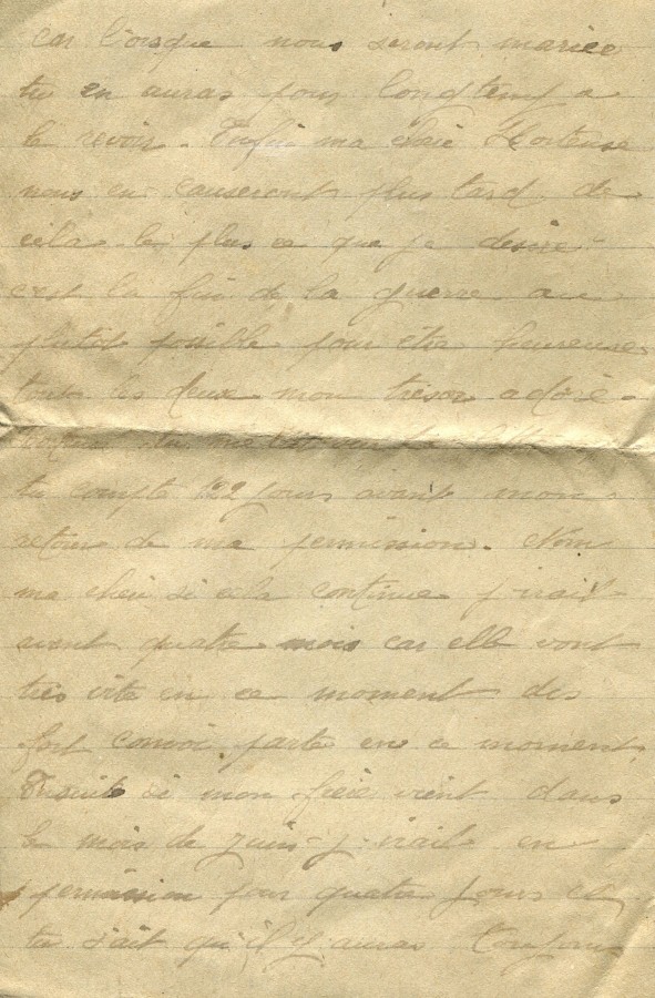 289 - 15 Mai 1917 - Lettre d'Eugène Felenc adressée à sa fiancée Hortense Faurite - Page 4.jpg