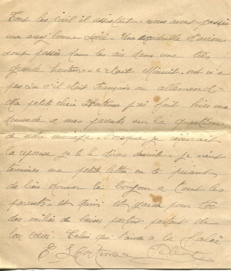 295 - 19 Mai 1917 - Lettre d'Eugène Felenc adressée à sa fiancée Hortense Faurite - Page 4.jpg