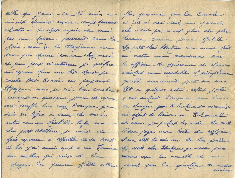312 - 27 Mai 1917 - Lettre d'Eugène Felenc adressée à sa fiancée Hortense Faurite - Page 2 & 3.jpg