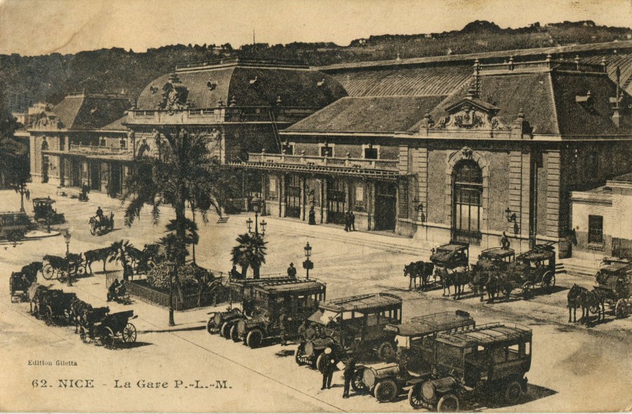 314 - 27 Mai 1917 - Recto d'une carte postale La Gare P.L.M d'Eugène Felenc adressée à sa fiancée Hortense Fautire.jpg