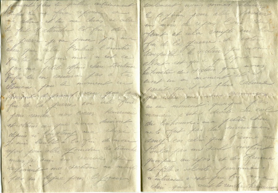 322 - 30 Mai 1917 (bis) - Lettre d'Eugène Felenc adressée à sa fiancée Hortense Faurite - Page 2 & 3.jpg