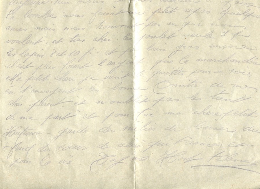 323 - 30 Mai 1917 (bis) - Lettre d'Eugène Felenc adressée à sa fiancée Hortense Faurite - Page 4.jpg