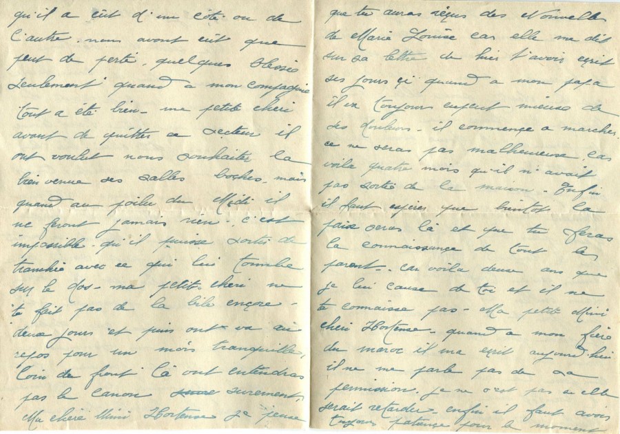 334 - 3 Juin 1917 - Lettre d'Eugène Felenc adressée à sa fiancée Hortense Fautire - Page 2 & 3.jpg