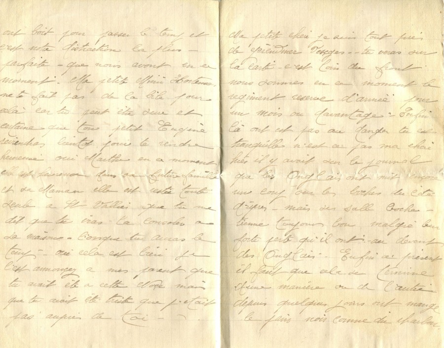 347 - 12 Juin 1917 - Lettre d'Eugène Felenc adressée à sa fiancée Hortense Fautire - Page 2 & 3.jpg