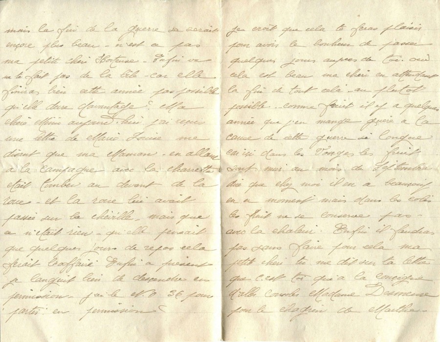 353 - 16 Juin 1917 -  Lettre d'Eugène Felenc adressée à sa fiancée Hortense Faurite - Page 2 & 3.jpg