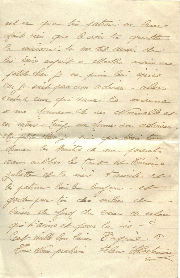 354 - 16 Juin 1917 - Lettre d'Eugène Felenc adressée à sa fiancée Hortense Faurite - Page 4.jpg