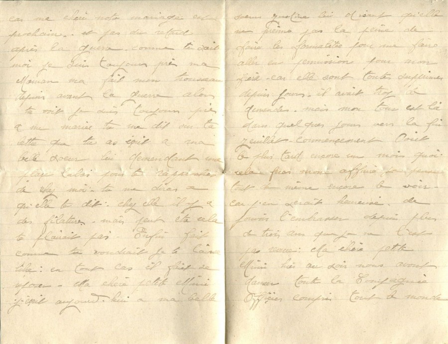 373 - 29 Juin 1917 - Lettre d'Eugène Felenc adressée à sa fiancée Hortense Faurite - Page 2 & 3.jpg