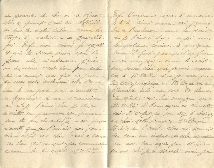 318 - Lettre d'Eugène Felenc adressée à sa fiancée Hortense Fautire datée du 1 Juillet 1917 - Page 2.jpg