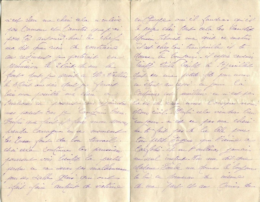 336 - Lettre d'Eugène Felenc adressée à sa fiancée Hortense Fautire datée du 10 Juillet 1917 - Page 2 & 3.jpg