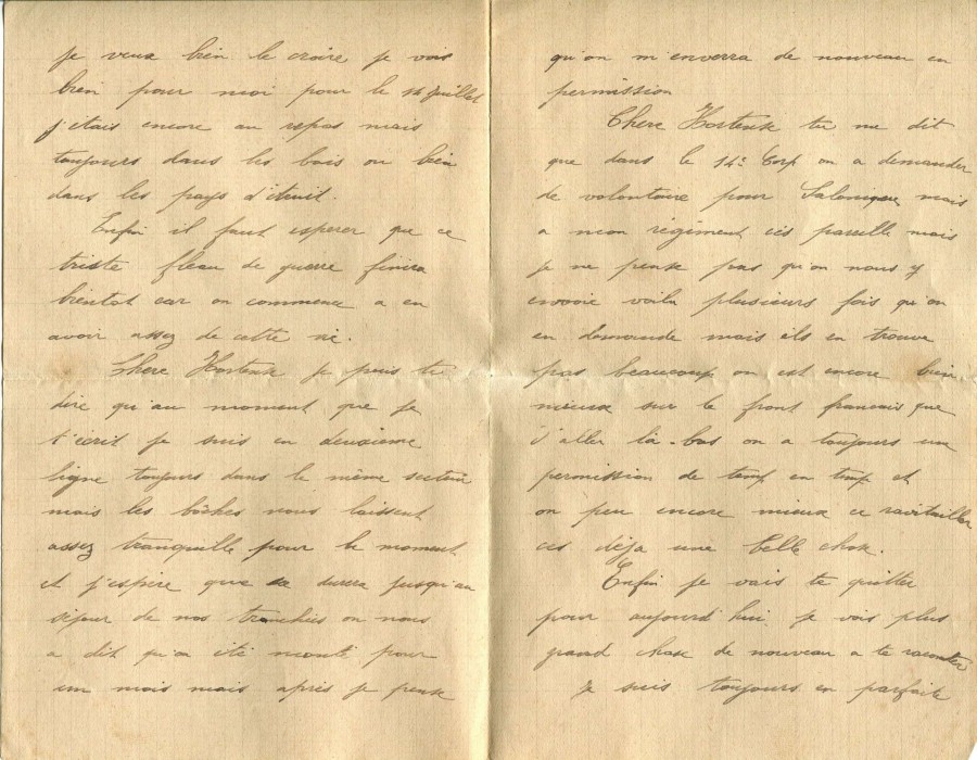 350 - Lettre d'Emile adressée à Hortense Fautire datée du 21 Juillet 1917 - Page 2 & 3.jpg