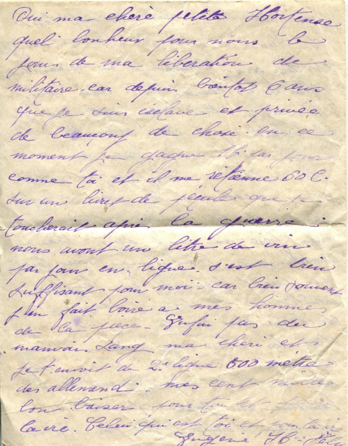 396 - 2 Septembre 1917 - Lettre d'Eugène Felenc adressée à sa fiancée Hortense Faurite - Page 4.jpg