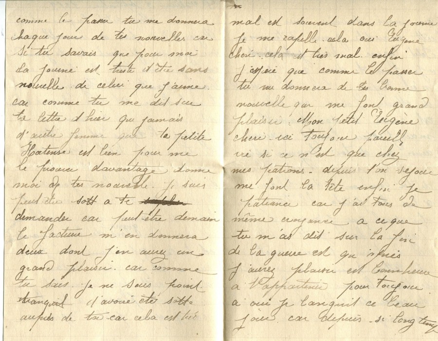 398 - 3 Septembre 1917 - Lettre d'Hortense Faurite à son fiancée Eugène Felenc - Page 2 & 3.jpg