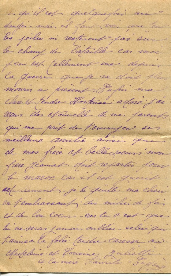 434 - 1er Octobre - Lettre d'Eugène Felenc adressée à sa fiancée Hortense Faurite - Page 4.jpg