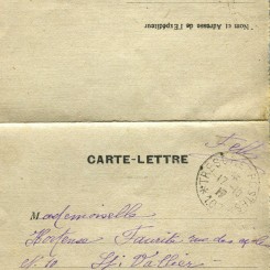 454 - 19 Octobre 1917 - Recto d'une carte-lettre d'Eugène Felenc adressée à sa fiancée Hortense Faurite.jpg
