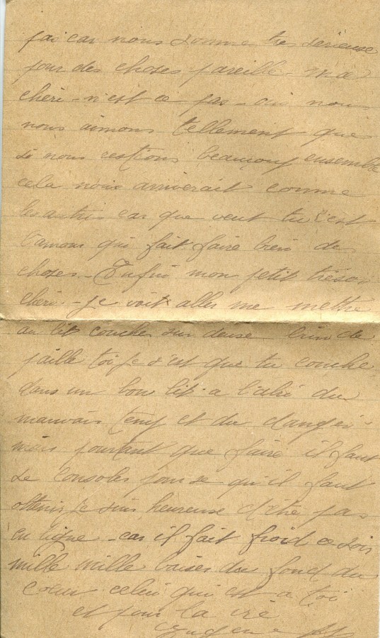 458 - 21 Octobre 1917 - Lettre d'Eugène Felenc adressée à sa fiancée Hortense Faurite - Page 4.jpg