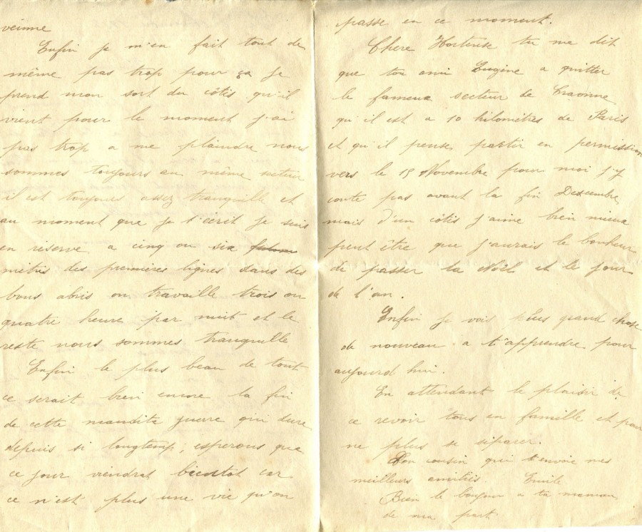 465 - 6 Novembre 1917 - Lettre d'un cousin adressée à Hortense Faurite - Page 2.jpg