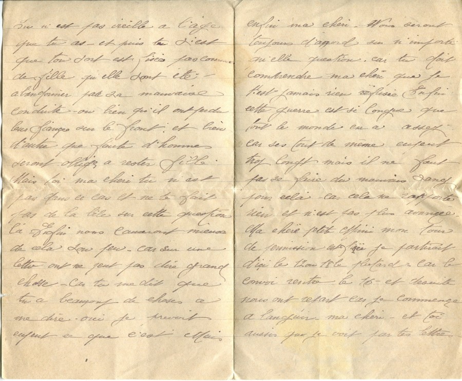 490 - 3 Décembre 1917 - Lettre de Eugène Felenc adressée à sa fiancée Hortense Faurite - Page 2 & 3.jpg